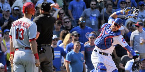 Contreras was upset with the umpire (Matt Marton-USA Today Sports)