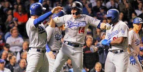 With three home runs, Enrique Hernandez practically ended the Cubs' season by himself. (Credit: Dennis Wierzbicki-USA TODAY Sports)