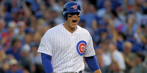 Like he has done all season long, Anthony Rizzo produced when it mattered most. (Credit: Jerry Lai-USA TODAY Sports)