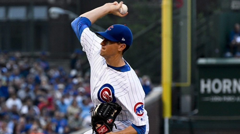 Cubs pitcher Kyle Hendricks received no run support whatsoever in his five-inning start. (Photo Credit: Matt Marton-USA TODAY Sports)
