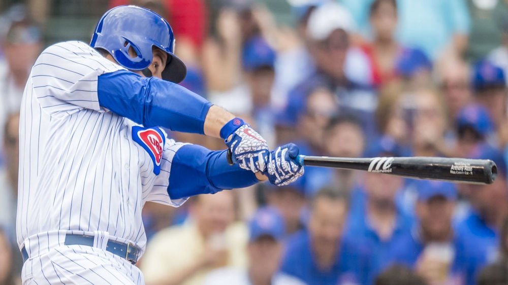 Chicago Cubs first baseman Anthony Rizzo garnered three RBI in a productive day at the plate. (Photo Credit: Patrick Gorski-USA TODAY Sports)