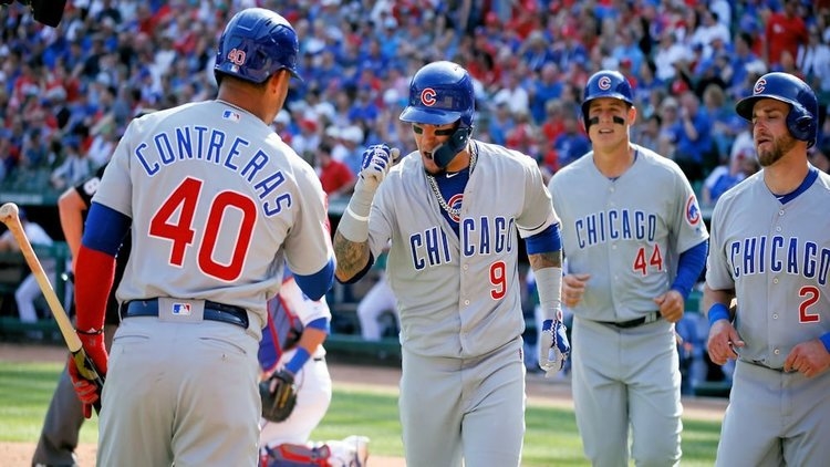 Javier Baez hit two baseballs out of Globe Life Park on Opening Day. (Credit: Ray Carlin-USA TODAY Sports)