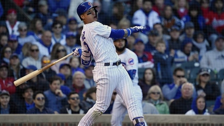 Cubs superstar Javier Baez came up clutch with a late go-ahead blast. (Credit: Quinn Harris-USA TODAY Sports)