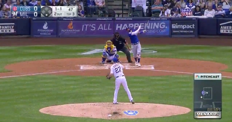 Chicago Cubs right fielder Nicholas Castellanos powered out an opposite-field blast that provided the Cubs with a lead.