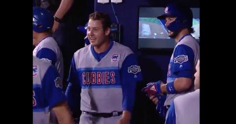 Anthony Rizzo proclaimed that he made his best contact of the season when he hit his 2-run home run on Sunday.