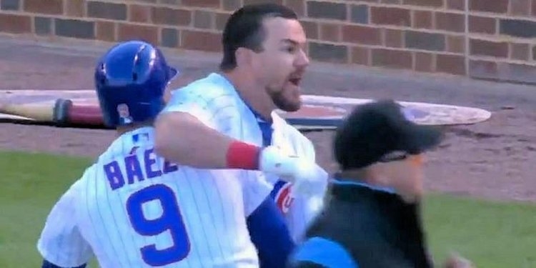 Evidently, Hell hath no fury like a Schwarber scorned. The gentle giant erupted after being called out on a checked swing to end the game.