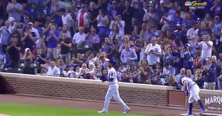 WATCH: Ben Zobrist receives standing ovation before his first at