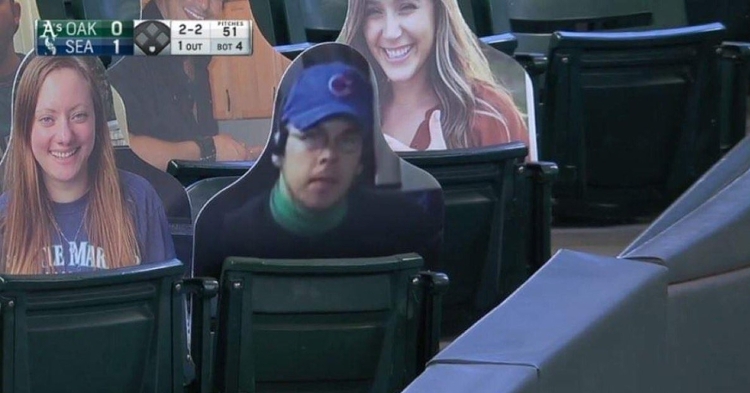 LOOK: Cardboard cutout of Steve Bartman shows up on A's-Mariners broadcast