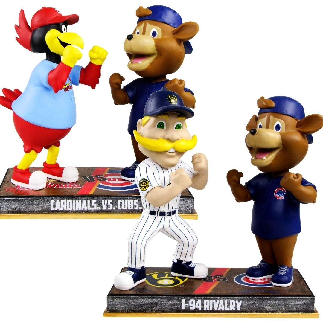 LOOK Chicago Cubs rivalry team bobbleheads unveiled CubsHQ