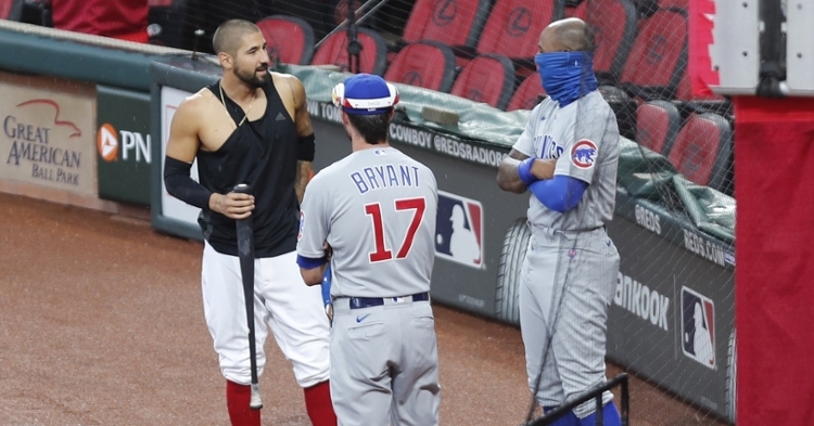 Nicholas Castellanos tried to steal on the Cubs and failed miserably. (Credit: David Kohl-USA TODAY Sports)