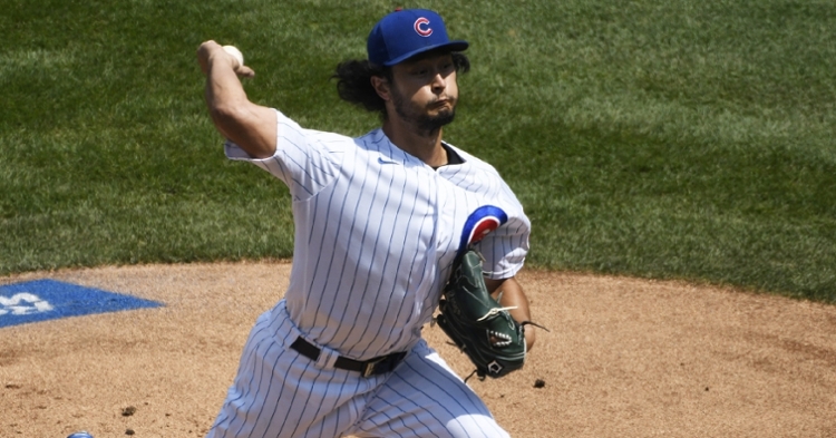 Darvish and his personal catcher Victor Caratini might be headed to SD (David Banks - USA Today Sports)