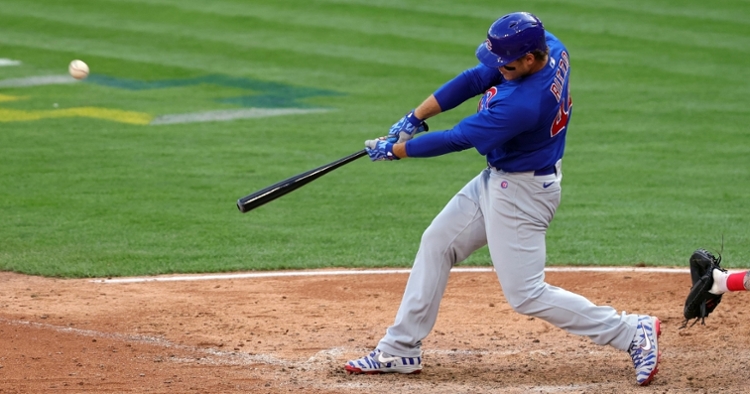 Anthony Rizzo took Trevor Bauer deep for a pair of solo shots on Saturday afternoon, and the Cubs skunked the Reds 3-0. (Credit: Jim Owens-USA TODAY Sports)