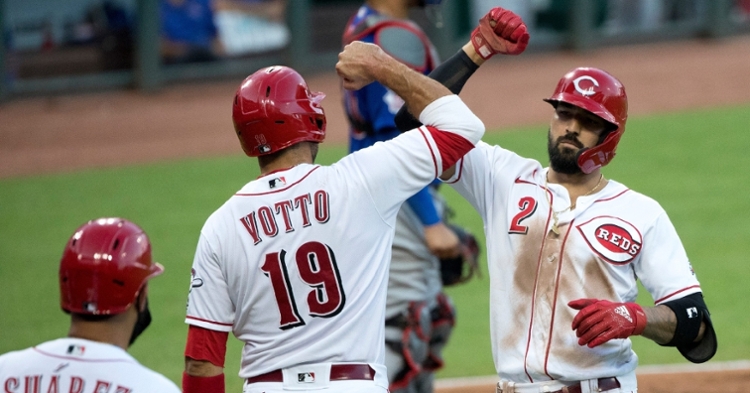 Nicholas Castellanos provided the Reds with a substantial lead by way of a fifth-inning grand slam. (Credit: Albert Cesare-USA TODAY Sports)
