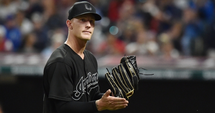 Cleveland Indians pitcher Zach Plesac was sent home after hanging out with friends in Chicago. (Credit: Ken Blaze-USA TODAY Sports)