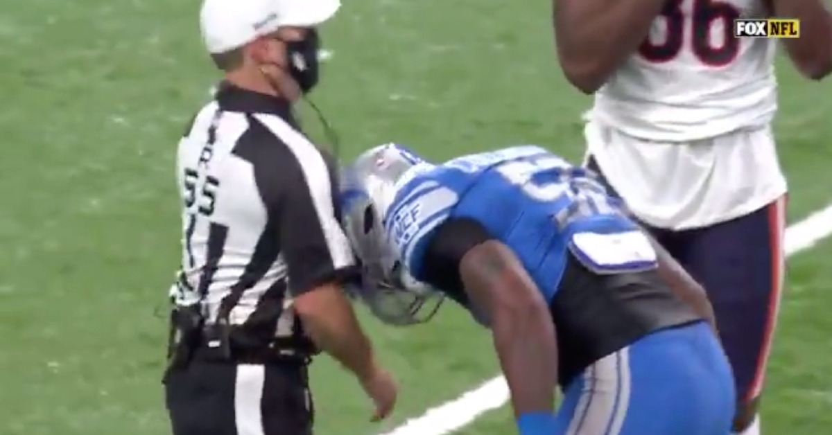 Detroit Lions linebacker Jamie Collins Sr. was ejected from Sunday's game after headbutting a referee.