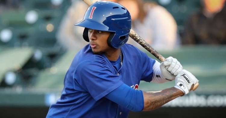Alcantara had three hits including a home in the win (Photo via Iowa Cubs)