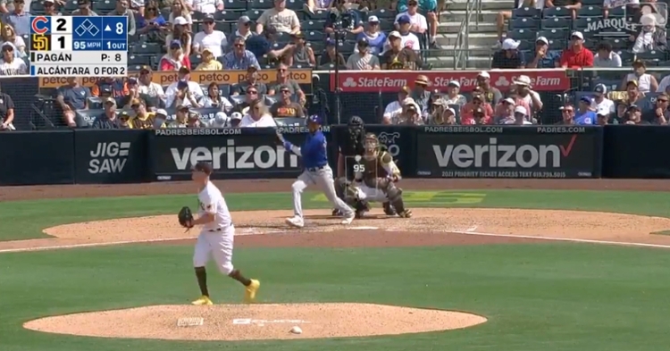Sergio Alcantara got underneath a fastball and launched it out to right field for his first home run as a Cub.