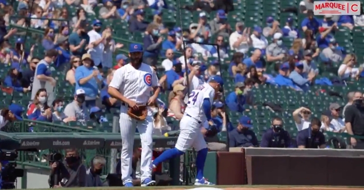 Jake Arrieta was well received by Cubs fans in his return to the mound as a Cub.