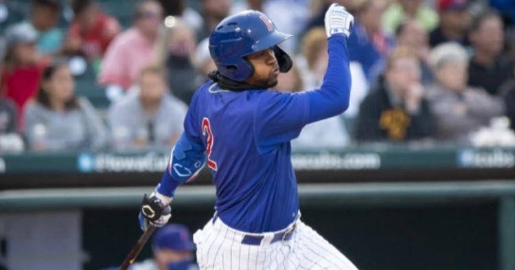 Avelino had an impressive game with two hits (Photo via Iowa Cubs)
