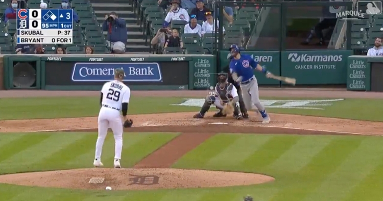 With an "oppo taco," Kris Bryant recorded his 10th home run and 24th extra-base hit of 2021.