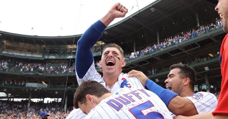 Schwindel has been fun to watch (Photo via Cubs Twitter)