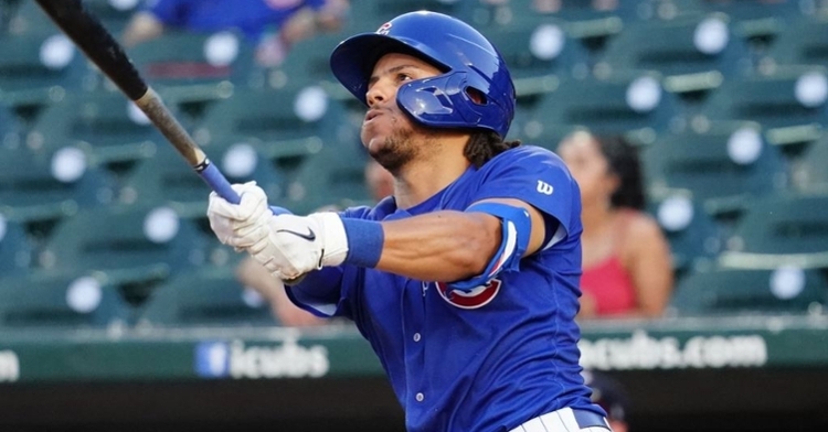 Hermosillo smacked a grand slam on Wednesday (Photo courtesy: Iowa Cubs)