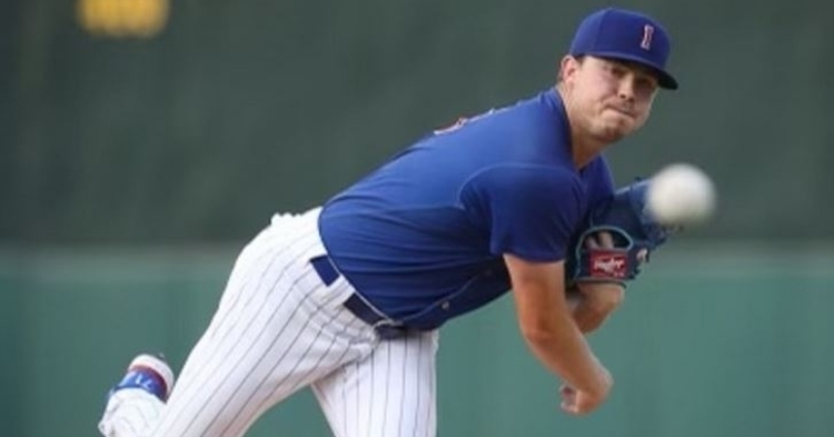 Thompson didn't give up a run in his 3.1 innings of work (Photo via Iowa Cubs)