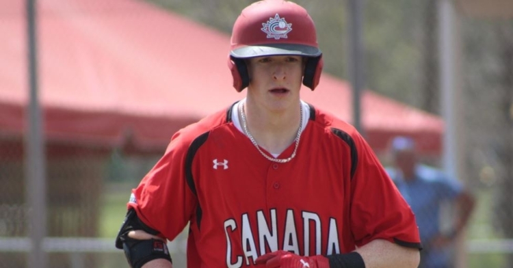 Caissie was part of the Yu Darvish trade (Photo via Baseball Canada)