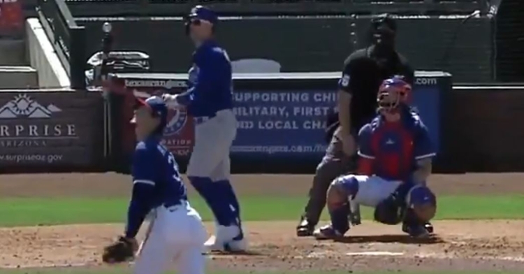 Pederson hit his 8th homer of spring on Sunday