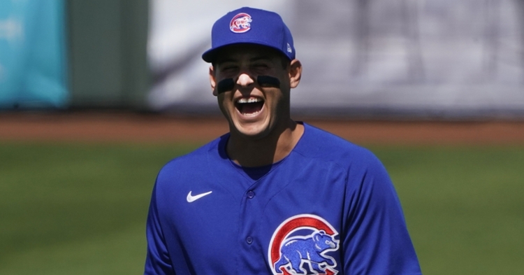 Rizzo was having fun during pregame (Rick Scuteri - USA Today Sports)