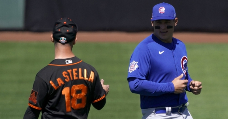 Rizzo and La Stella reunited (Rick Scuteri - USA Today Sports)