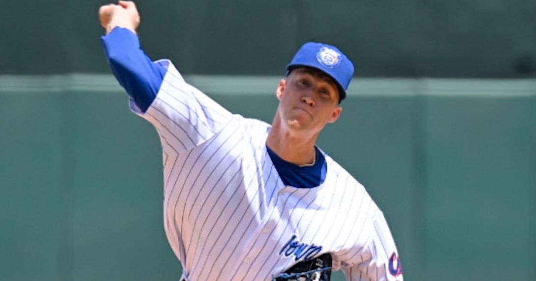 Iowa Cubs pitcher Caleb Kilian came over in the Kris Bryant trade