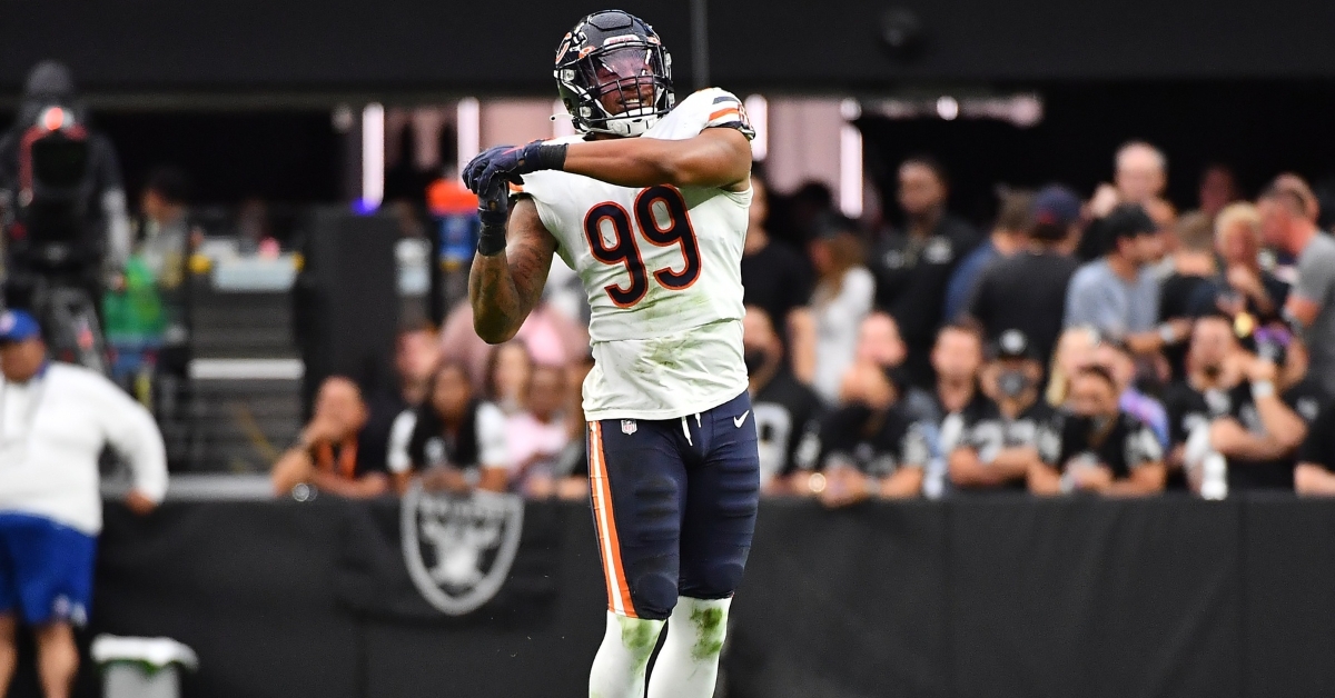 Chicago Bears defensive end Trevis Gipson (99) prior to an NFL