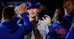 August 4 2021: Chicago Cubs third baseman Patrick Wisdom (16) claps during  the game with the