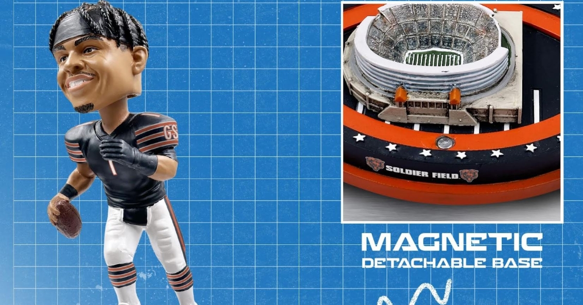 Justin Fields Chicago Bears 2022 Alternate Helmet Bobblehead FOCO