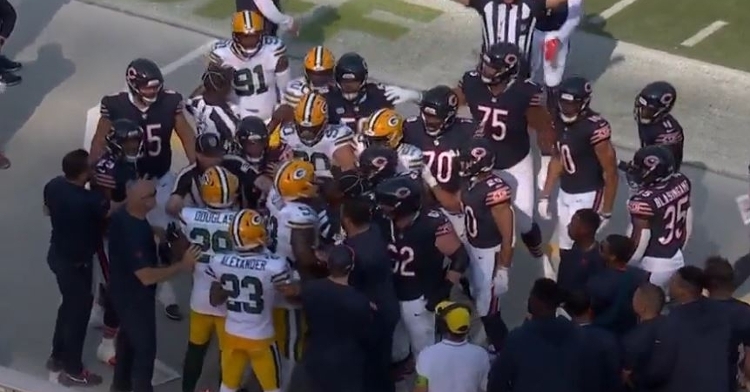 Fight Breaks Out in Packers-Bears Game After Hit on Justin Fields