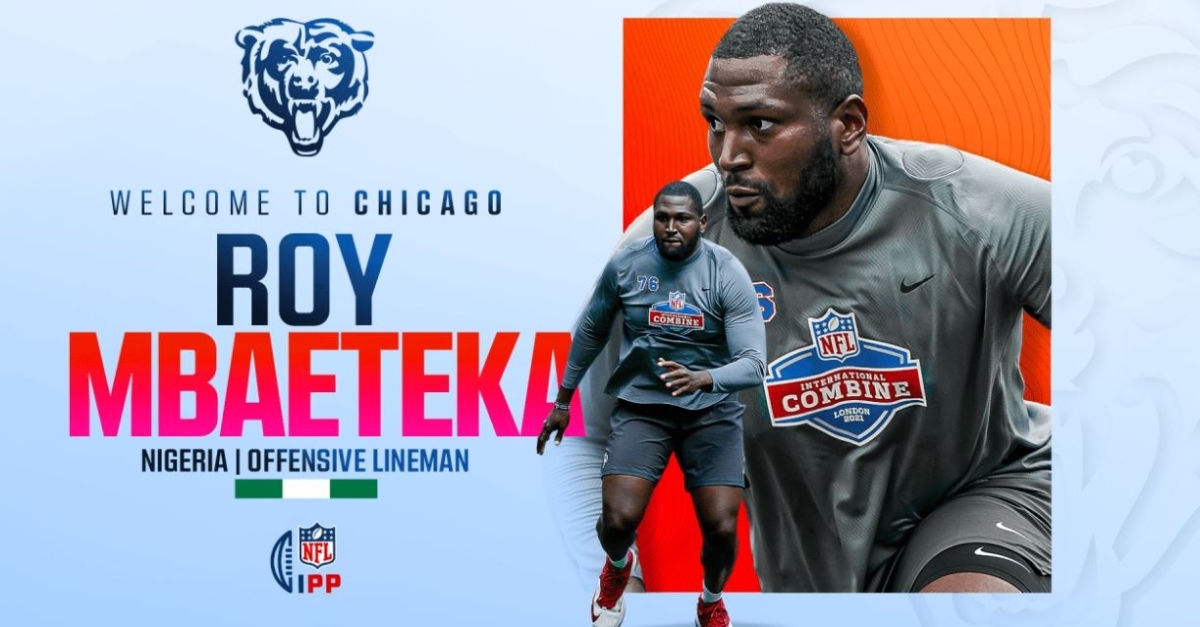 Roster Move: Bears add Nigerian offensive tackle Roy Mbaeteka