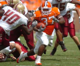 Reggie Merriweather had 77 yards on 15 carries for the Tigers.