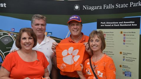 Clemson fans we found at Niagara Falls on Thursday.