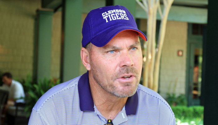 Pearman talks to the media last month at The Reserve (photo by Mark Crammer)