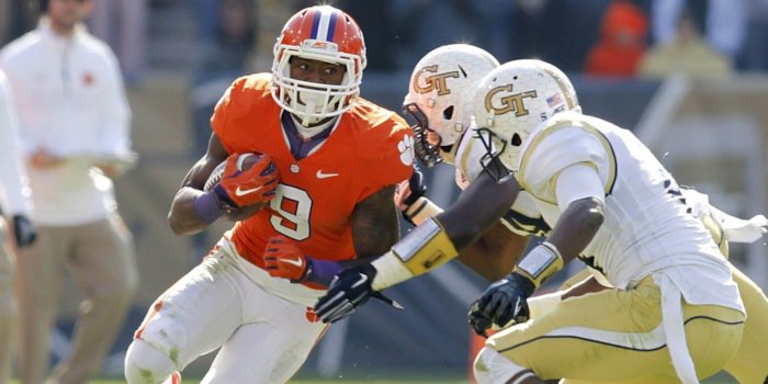Wayne Gallman rushed 14 times for 86 yards against Tech last season.
