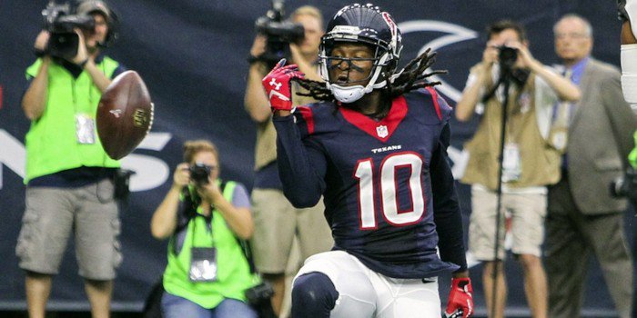 Hopkins has 22 catches and 3 TDs on the season. <span style=