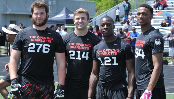Sean Pollard, J.C. Chalk, Cornell Powell and Diondre Overton at The Opening Camp