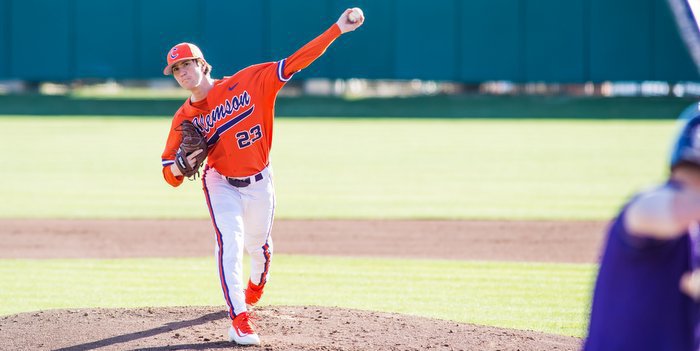 Barnes pitched six solid innings to pick up the win (Photo by David Grooms)