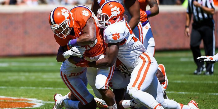 Tre Lamar (making the tackle) already looks the part of a big-time linebacker