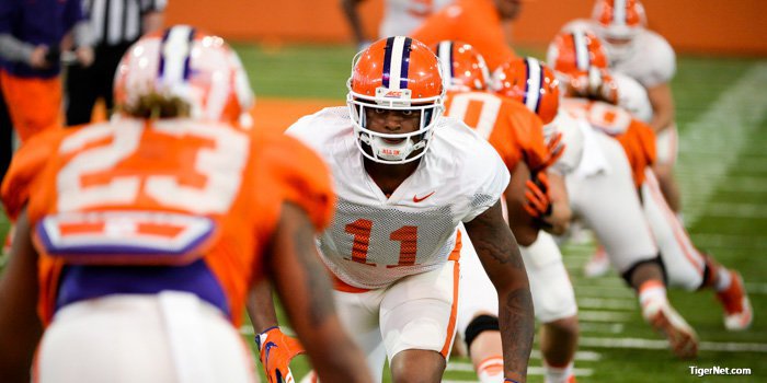 The Tigers will have just two more practices this week and then hold the spring game Saturday.