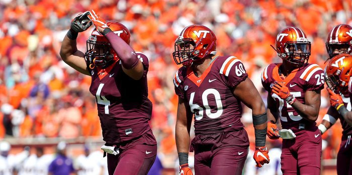 Enaken (4) celebrates a safety earlier this season (Photo by Peter Casey, USAT)