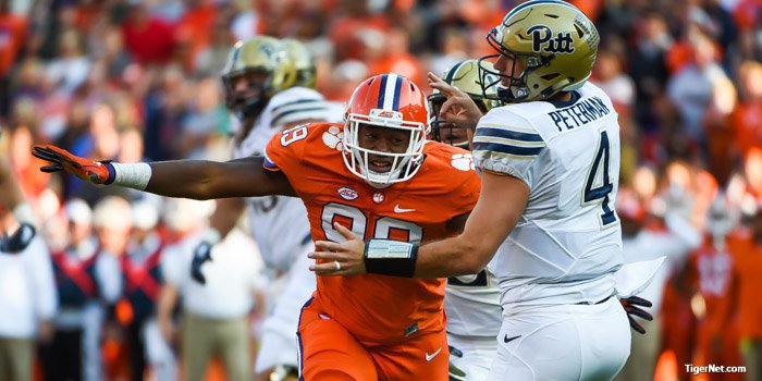 Clemson dropped to 12th in points allowed at 18.4 after ranking 8th last week.