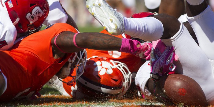 Clemson has had nine turnovers in the last two home games (Photo by Joshua S. Kelly USAT)