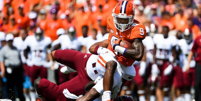 Gallman fights for yards against Troy